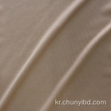 고품질 100% 폴리 에스테르 소프트 및 신축성 평범한 원사 염색 된 2x2 리브 니트 직물 스웨터 드레스/의류